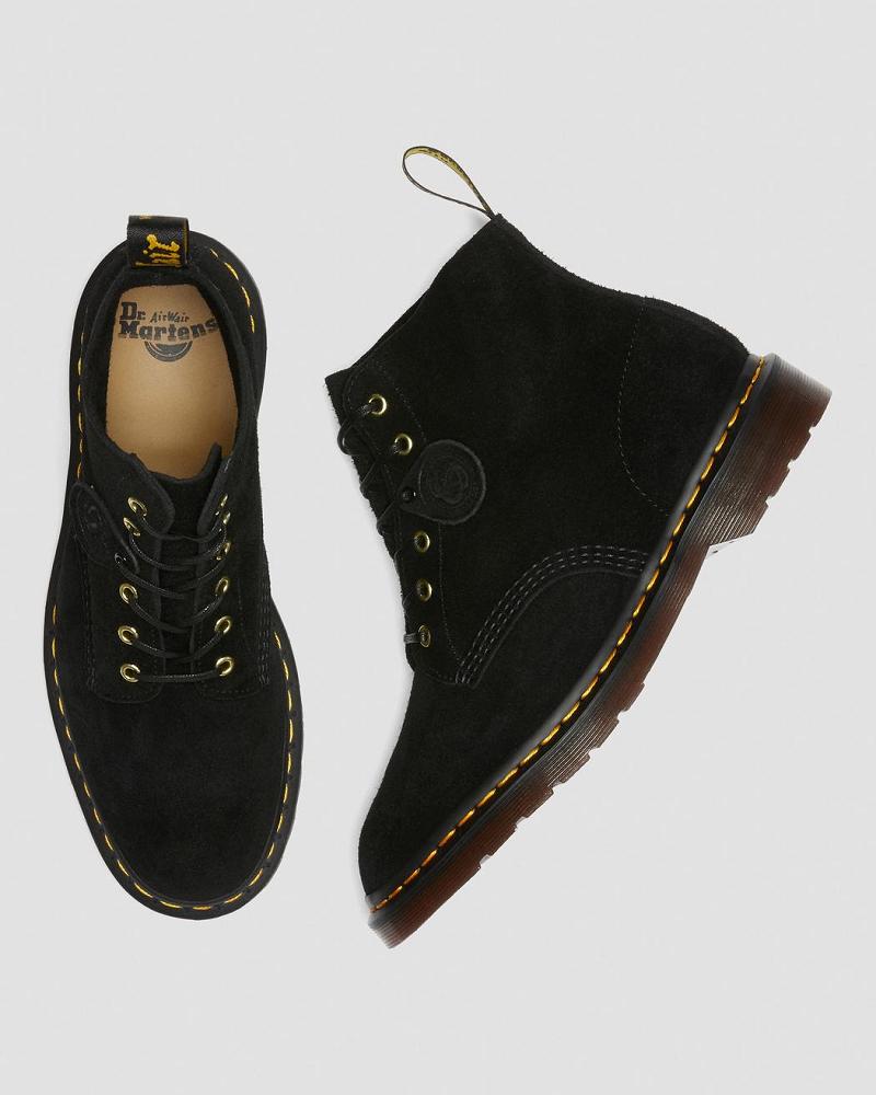 Men's Dr Martens 101 Suede Ankle Boots Black | AU 410LIS